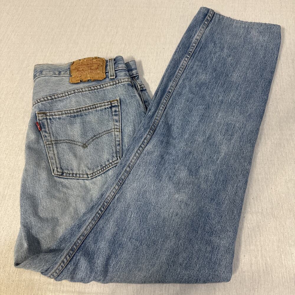 Vintage 1989 Levis 501 Jeans Men 36x32 Blue Button Fly Straight Fits 35x30